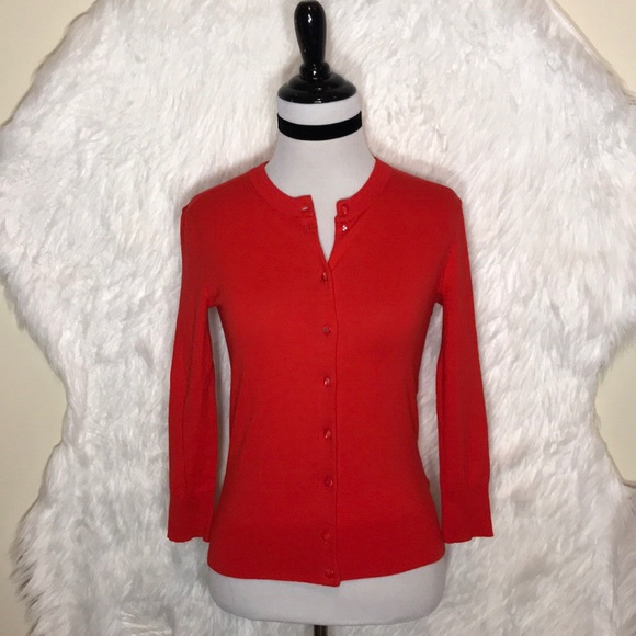J. Crew Sweaters - J.Crew Red/Orange Cardigan